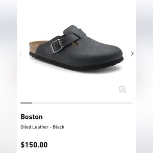 Birkenstock Boston Oiled Leather Black Loafers